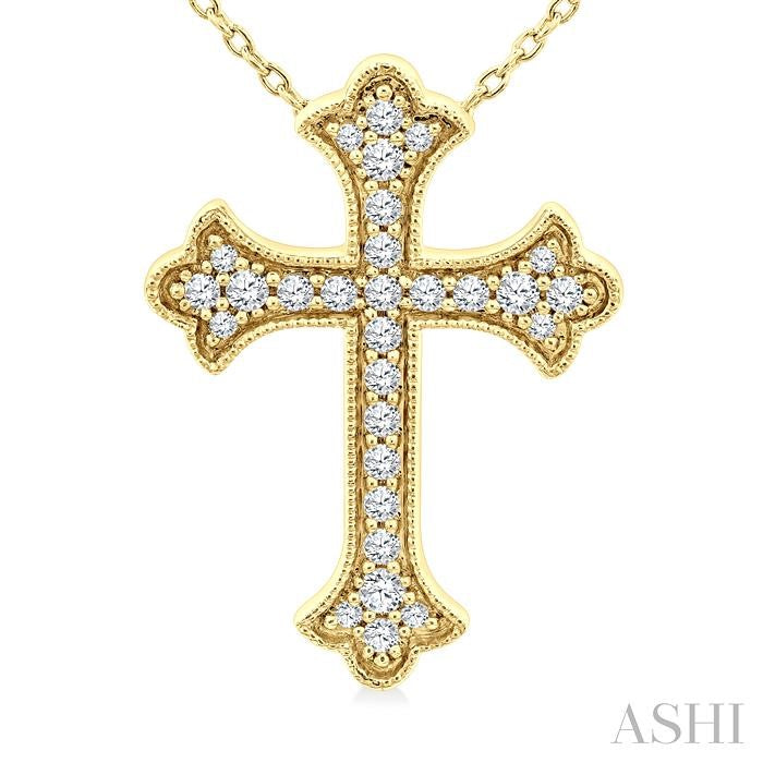Cross Petite Diamond Fashion Pendant