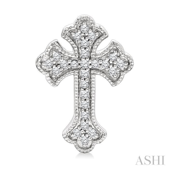 Cross Petite Diamond Fashion Earrings