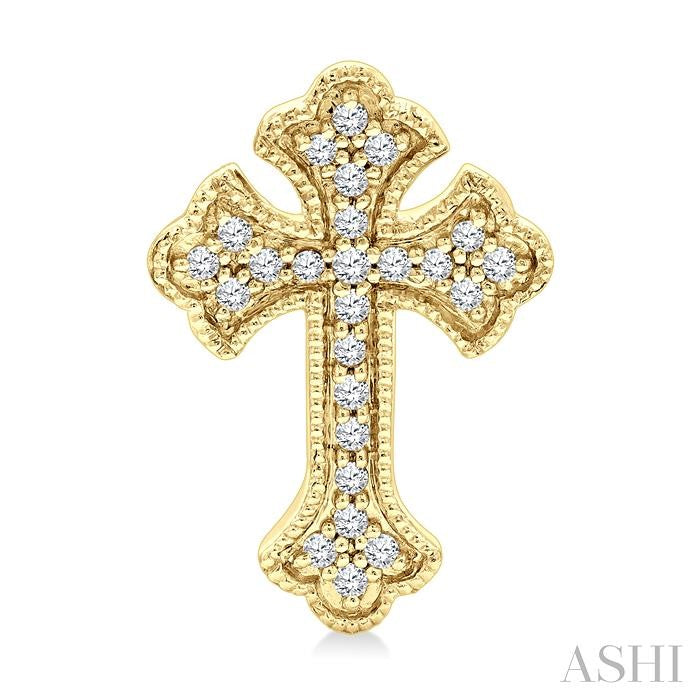 Cross Petite Diamond Fashion Earrings
