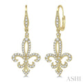 Fleur De Lis Diamond Earrings