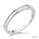 1/4 ctw Channel Set Baguette Cut Diamond Wedding Band in 14K White Gold