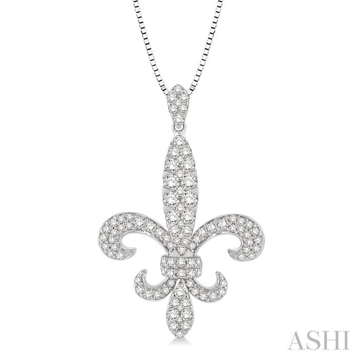 Fleur De Lis Diamond Pendant