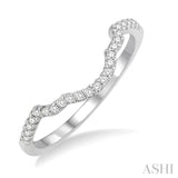 1/10 ctw Round Cut Diamond Wedding Band in 14K White Gold