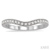 1/5 ctw Round Cut Diamond Wedding Band in 14K White Gold