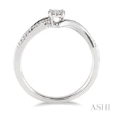 1/10 ctw Lovebright Round Cut Diamond Ring in 14K White Gold