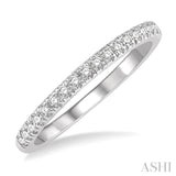 1/4 ctw Round Cut Diamond Wedding Band in 14K White Gold