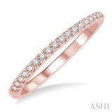 1/10 ctw Round Cut Diamond Wedding Band in 14K Rose Gold