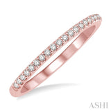 1/10 ctw Round Cut Diamond Wedding Band in 14K Rose Gold