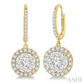 Round Shape Halo Lovebright Essential Diamond Earrings
