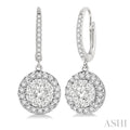 Round Shape Halo Lovebright Essential Diamond Earrings