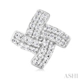 1/5 Ctw Petite Pinwheel Round Cut Diamond Fashion Stud Earring in 10K White Gold