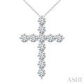 11 Stone Cross Diamond Fashion Pendant