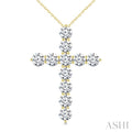 11 Stone Cross Diamond Fashion Pendant