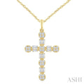 Cross Baguette Diamond Fashion Pendant