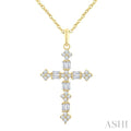 Cross Baguette Diamond Fashion Pendant