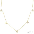 Butterfly Diamond Station Necklace