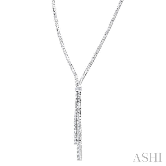 Split Diamond Y Necklace