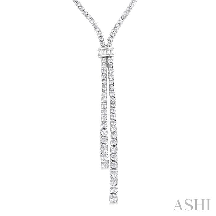 Split Diamond Y Necklace