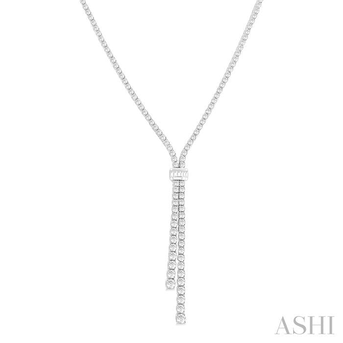 Split Diamond Y Necklace