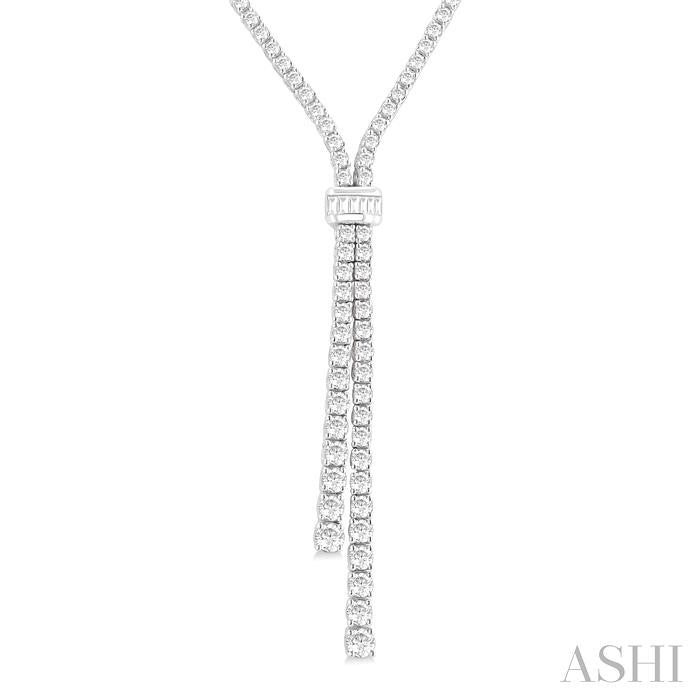 Split Diamond Y Necklace