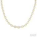 Bold Octagon Shape Link Diamond Fashion Necklace