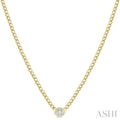 Oval Shape Curb & Cuban Diamond Fashion Necklace