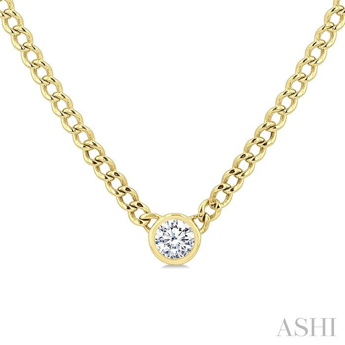 Round Shape Curb & Cuban Diamond Fashion Necklace