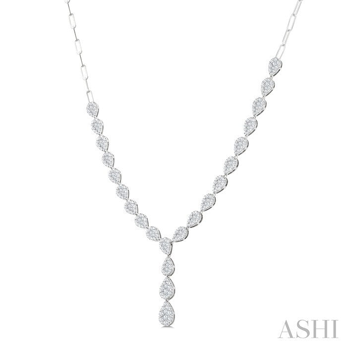 Lovebright Pear Shape Diamond Fashion Necklace