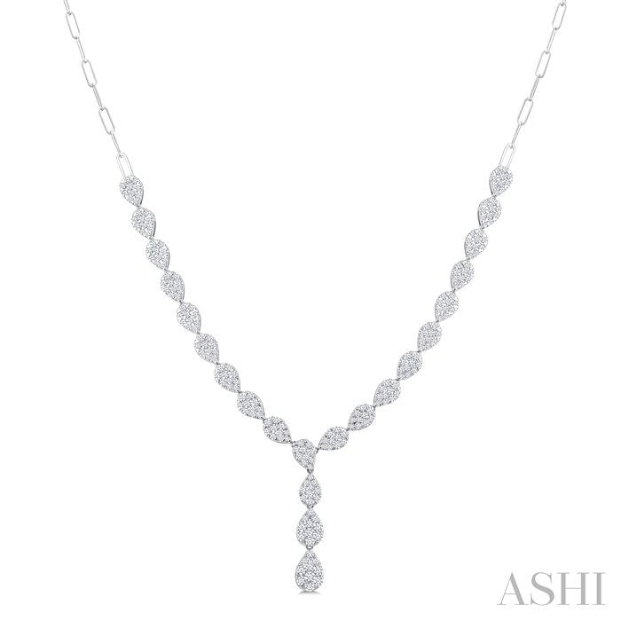 Lovebright Pear Shape Diamond Fashion Necklace