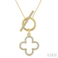 Clover Toggle Diamond Fashion Necklace