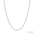 Bezel Set Diamond Station Necklace