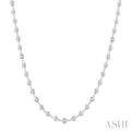 Bezel Set Diamond Station Necklace
