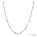 Bezel Set Diamond Station Necklace