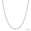 Bezel Set Diamond Station Necklace