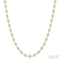 Bezel Set Diamond Station Necklace
