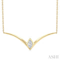Marquise Shape Chevron Diamond Necklace