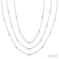 Mixed Shape Layered Diamond Station Necklace