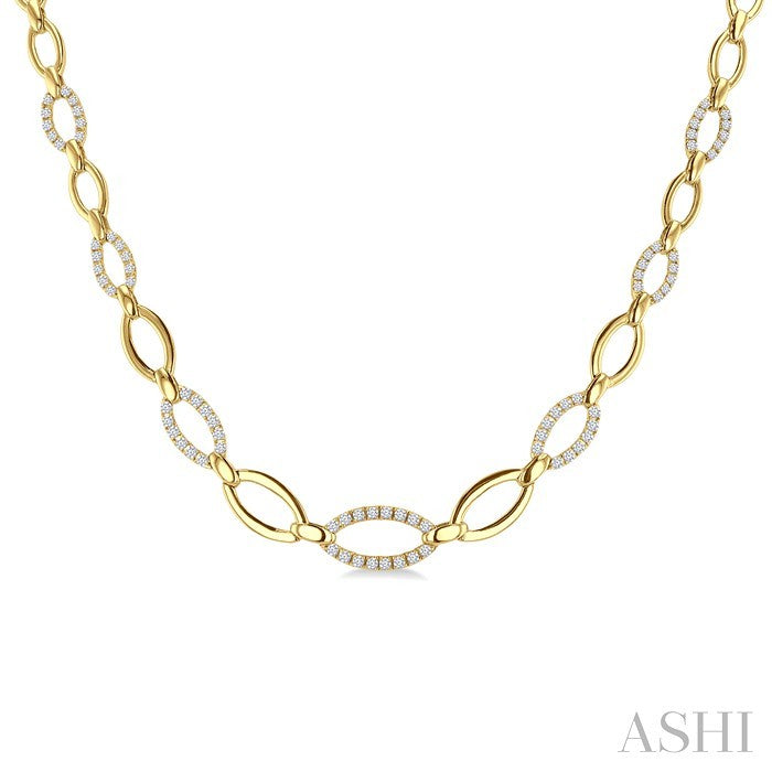 Open Link Diamond Fashion Necklace