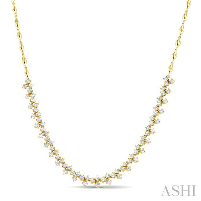 3 Stone Diamond Fashion Necklace