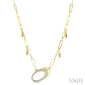 Paperclip Link Diamond Fashion Necklace