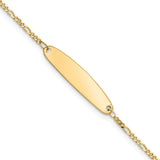 14k Madi K Figaro Baby Oval ID Bracelet