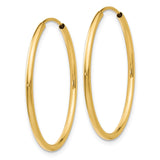 14k 1.5mm Polished Round Endless Hoop Earrings