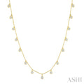 Diamond Dangle Station Necklace