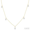 Pear Shape Lovebright Diamond Station Necklace