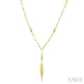 Teardrop Paperclip Diamond Fashion Necklace