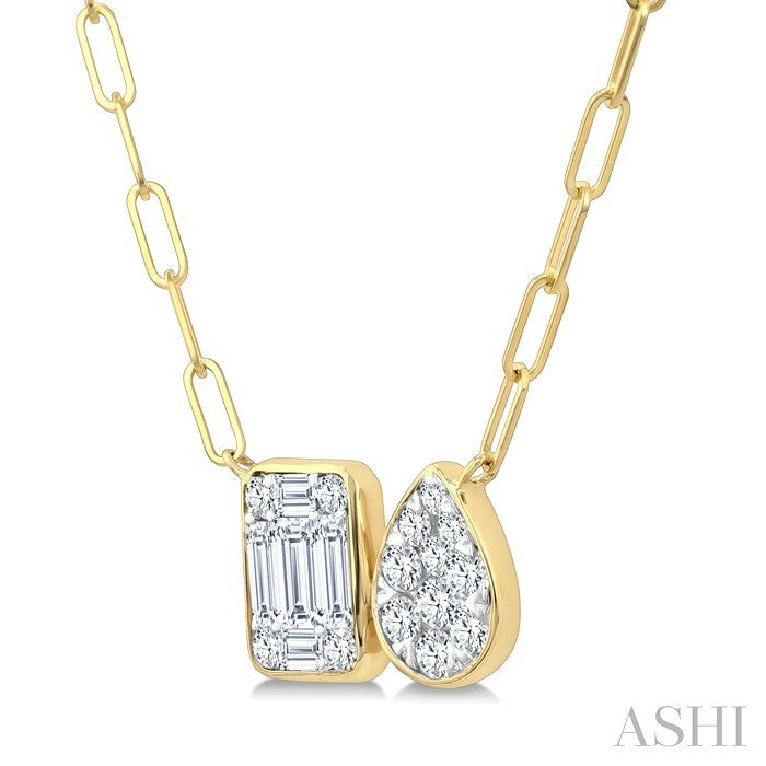 Emerald & Pear Lovebright Diamond Necklace