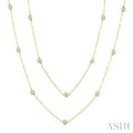 Bezel Set Diamond Station Necklace