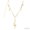 Star Shape Paperclip Link Diamond Fashion Necklace