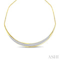 Pave-Set Diamond Fashion Smile Necklace