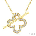 Clover Toggle Diamond Fashion Necklace